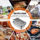 1 6 Size Stainless Steel Steam Table Pan Cover Slotted 03