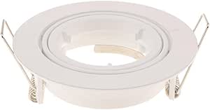 Recessed Light Holder Retrofit Ceiling Lighting Fixture50W 110-220V, Adjustable Clips - white