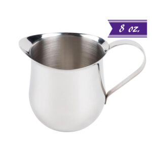 Stainless Steel 8 oz. Bell Creamer – Bell-Shaped Mini Pitchers for Serving Cream, Milk, Syrups & More