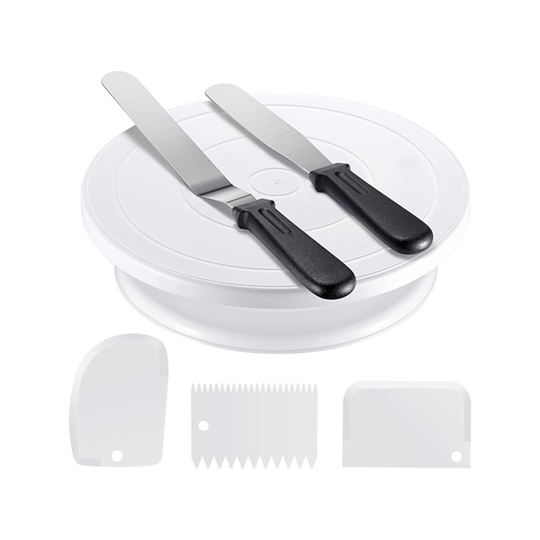 Cake Turntable Revolving Plastic - Stand 12″ Cake Turntable Revolving Plastic - Stand 12″