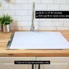 Cutting Board 24 x 18 x White Polyethylene 02