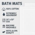 Economy 20 x 30 Cotton Bath Mat Soft Absorbent 03