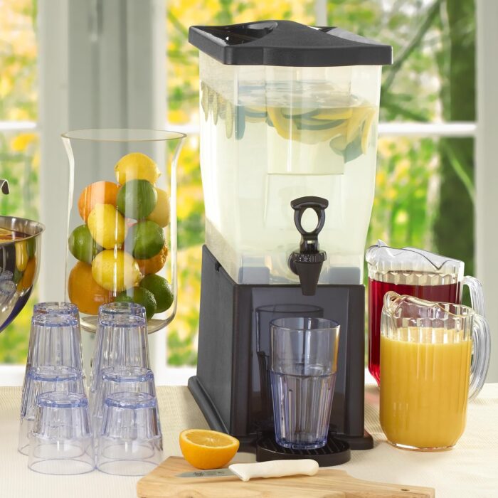 Juice Dispenser 8 Liter Black Slim Beverage 02 Juice Dispenser 8 Liter Black Slim Beverage 02
