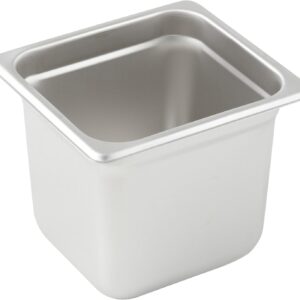Steam Table Pan 1/6 Size 6" Deep 24 Gauge Anti-Jam Stainless