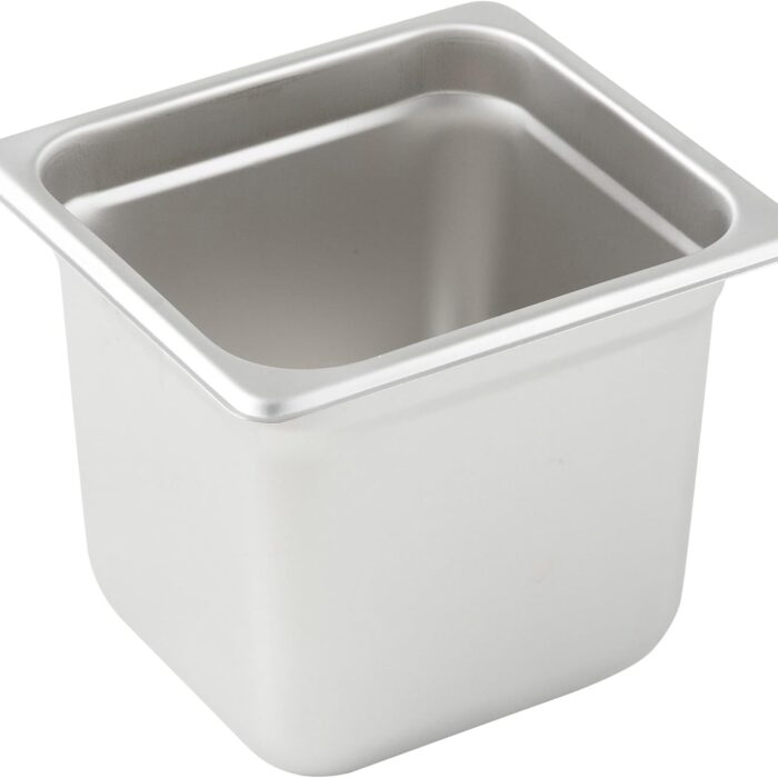 Steam Table Pan 1sixth Size 6″ Deep 24 Gauge Anti-Jam Stainless Steam Table Pan 1sixth Size 6″ Deep 24 Gauge Anti-Jam Stainless