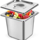 Steam Table Pan Cover 1_6 Size Stainless Steel Slotted 02