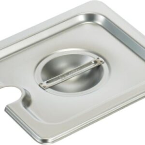 Steam Table  Pan Cover 1/6 Size Stainless Steel Slotted