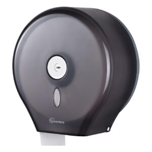 Tissue Dispenser Black 9" Single Roll Jumbo Toilet
