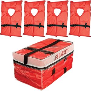 Absolute Outdoor Kent Type II Life Jackets with Storage Bag