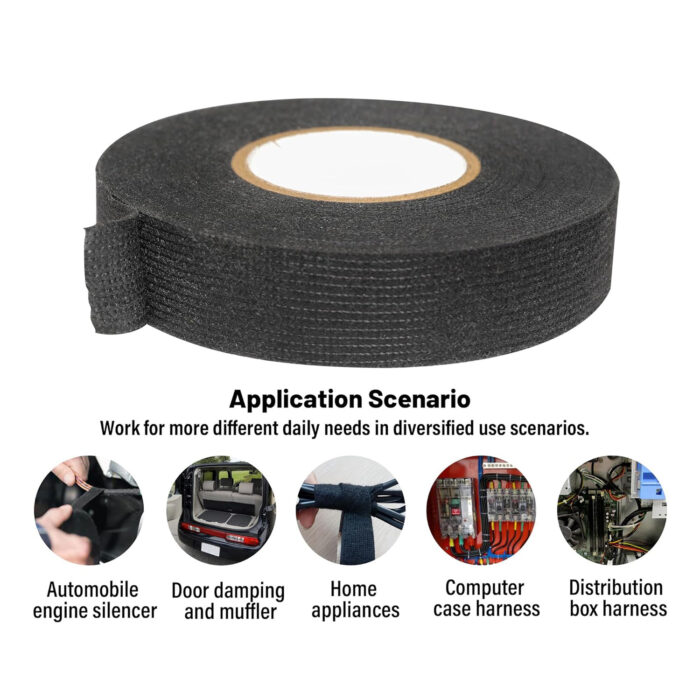 3-4 Inch 50 FT High Temp Wiring Harness Tape Self Adhesive 02 3-4 Inch 50 FT High Temp Wiring Harness Tape Self Adhesive 02