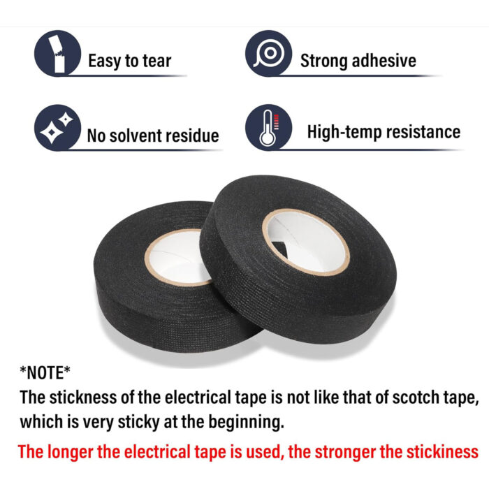 3-4 Inch 50 FT High Temp Wiring Harness Tape Self Adhesive 03 3-4 Inch 50 FT High Temp Wiring Harness Tape Self Adhesive 03