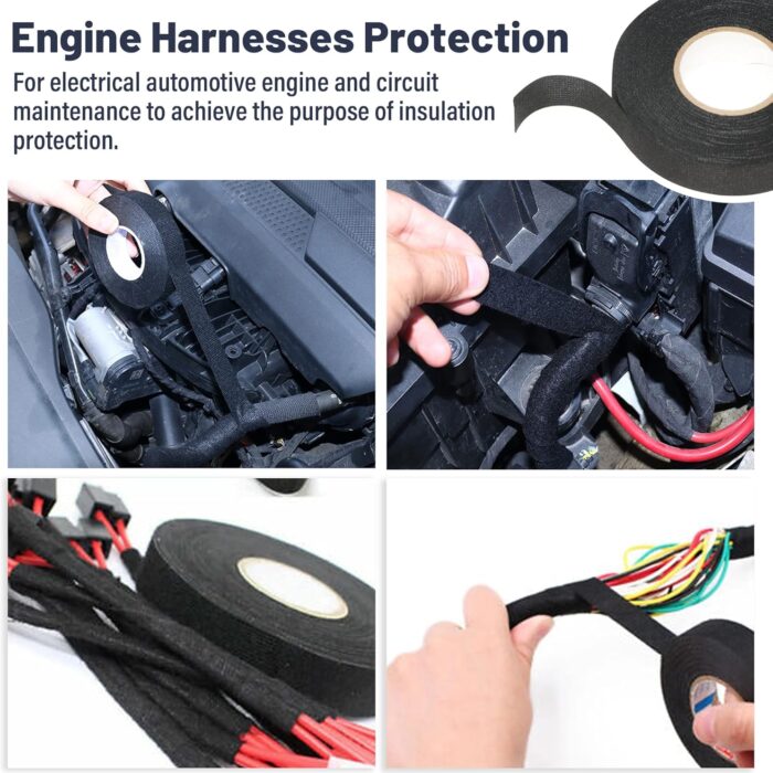 3-4 Inch 50 FT High Temp Wiring Harness Tape Self Adhesive 06 3-4 Inch 50 FT High Temp Wiring Harness Tape Self Adhesive 06