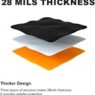 Chemical Resistant Latex Gloves, 18'' Industrial Heavy Duty Work Rubber Glove, Black Color One Pair 03