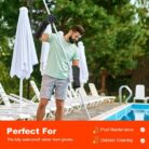 Chemical Resistant Latex Gloves, 18'' Industrial Heavy Duty Work Rubber Glove, Black Color One Pair 04