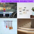 Double Sided Tape Heavy Duty 0-5IN x 16FT Two Sided Mounting Tape Water-Repellent Strong Adhesive 02