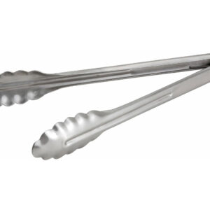 Utility Tongs 12" Extra Heavy-Duty Stainless Steel