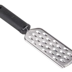 Choice 9 1/2" Stainless Steel Coarse Grater with Black Non-Slip Handle